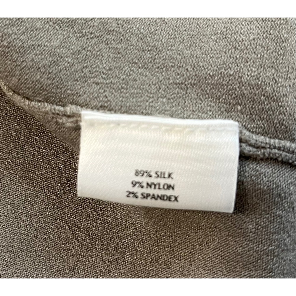 EILEEN FISHER‎ Silk Blend Open Front Cardigan Taupe M Casual Career Capsule - Picture 5 of 6